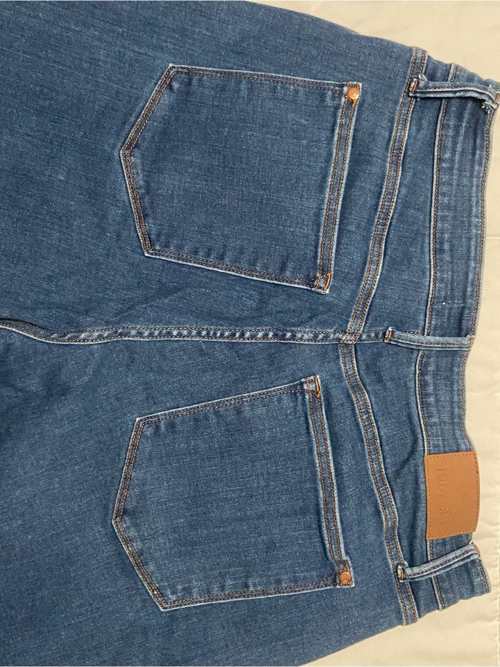 Judy Blue Wide Leg High Rise Jeans Medium Wash Two-Button No Distressing 16W